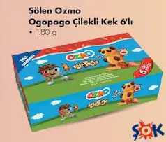 ŞÖLEN OZMO OGOPOGO ÇİLEKLİ KEK 6'LI 180 G